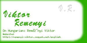 viktor remenyi business card